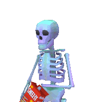 Skeleton Cheez It Sticker
