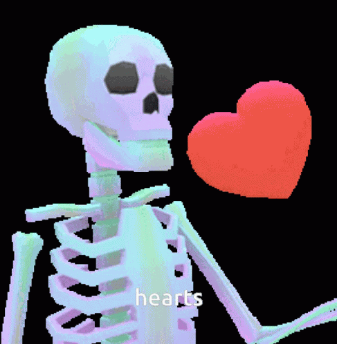 Skeleton Hearts GIF