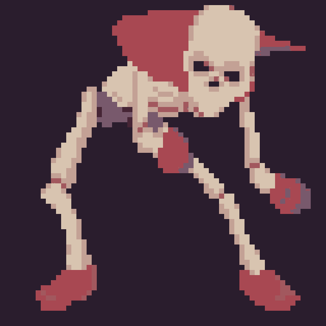 Skeleton Puppet Meme Pixel Art GIF