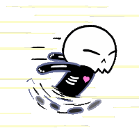 Skeleton Run Sticker