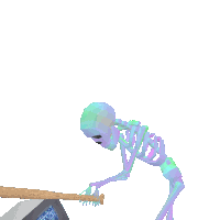 Skeleton Skeleton Meme Sticker
