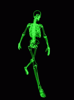 Skeleton Walking GIF