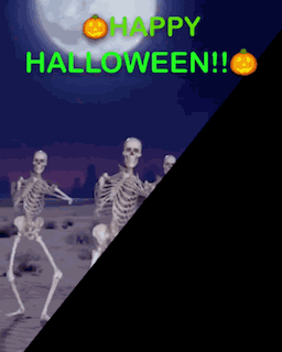 Skeletons Happy Halloween GIF