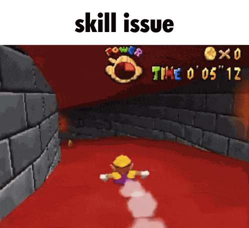 Skill Issue Mario GIF