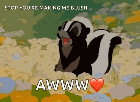 Skunk Shy GIF