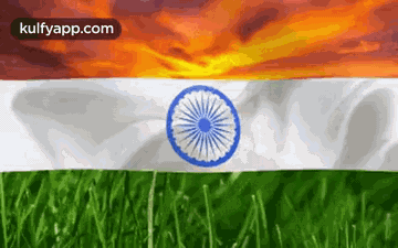 Sky Clouds Field Describes National Flag Of India.Gif GIF