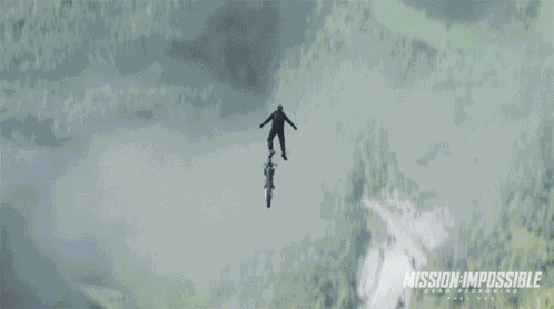 Skydiving Ethan Hunt GIF