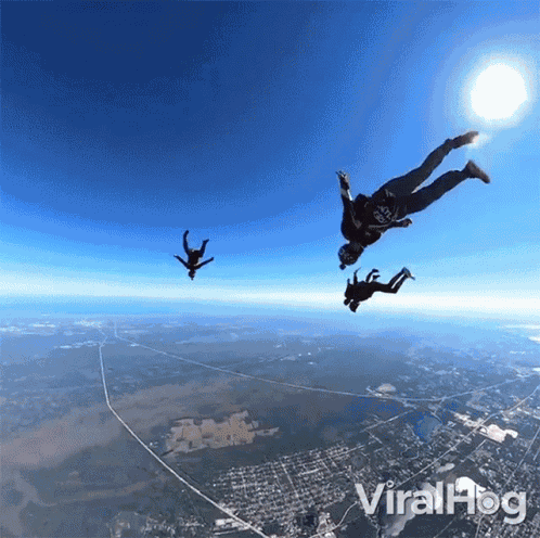 Skydiving Viralhog GIF