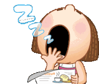 Sleepy Yawn Sticker