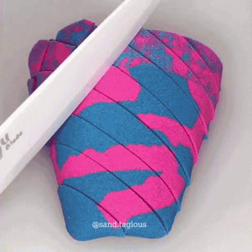 Slicing Kinetic Sand Sand Tagious GIF