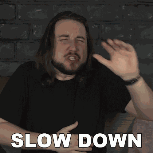 Slow Down Jim Caddick GIF