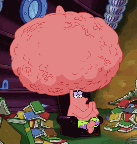 Smart Patrick Big Brain GIF