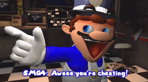 Smg4 Aweee Youre Cheating GIF