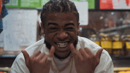 Smiling Leeky Bandz GIF