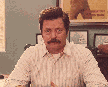 Smirk Ron Swanson GIF