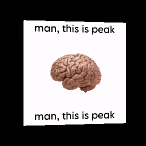 Smol Brain Man This Is Peak GIF