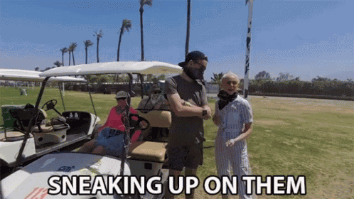 Sneaking Up On Them Sneaking GIF