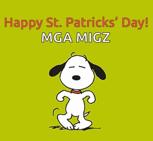 Snoopy Dance St Patricks Day GIF