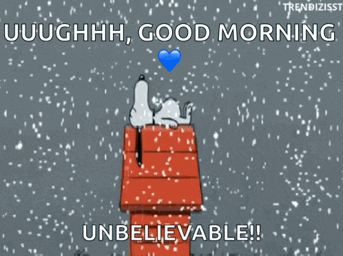 Snoopy Snow Day GIF