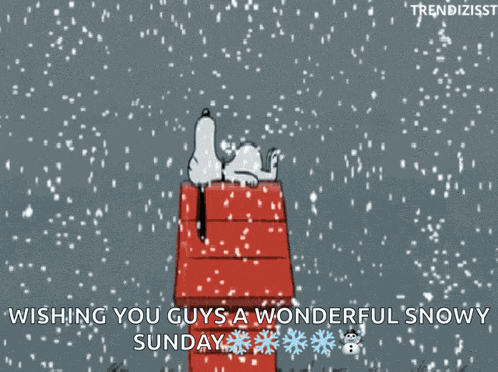 Snoopy Snow Day GIF