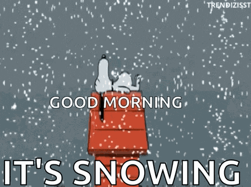 Snoopy Snow Day GIF