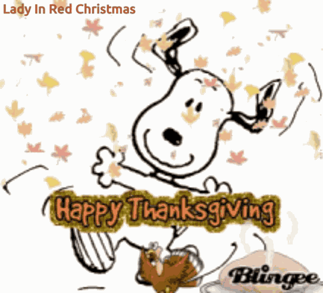 Snoopy Thanksgiving Happy Thanksgiving GIF