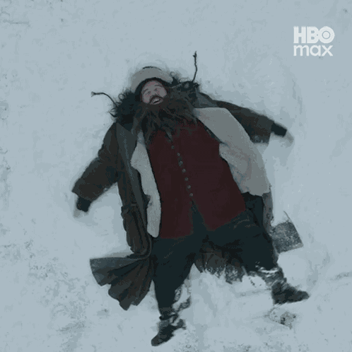 Snow Angel Rubeus Hagrid GIF