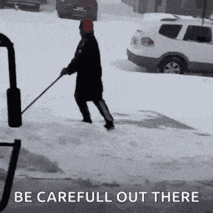 Snow Day Shoveling Snow GIF