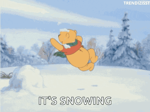 Snow Day Winnie The Pooh GIF