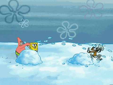 Snow Fort Snowball Fight GIF