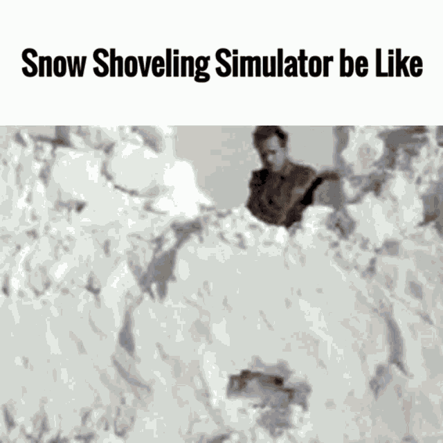 Snow Shovoling Simulator Snow GIF