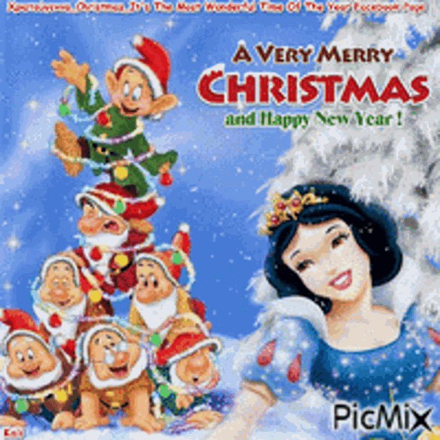 Snow White Merry Christmas GIF