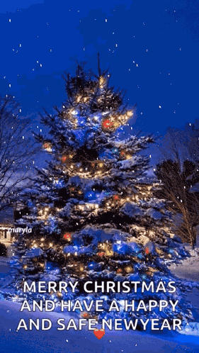 Snowing Christmas GIF