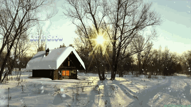 Snowing Let It Snow GIF