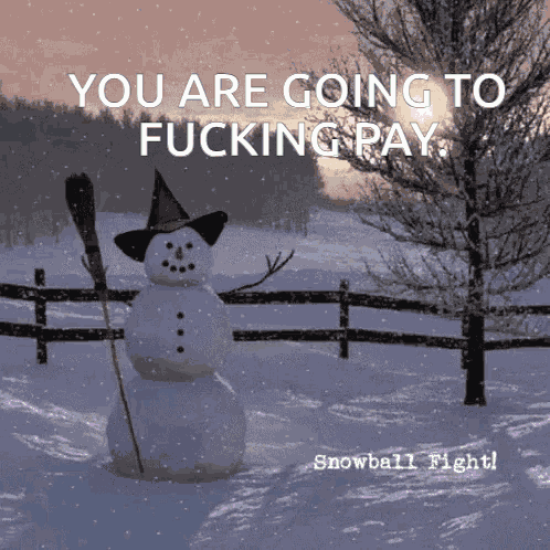 Snowman Snowball GIF