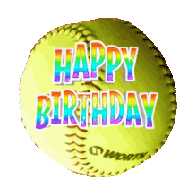 Softball Happy Sticker