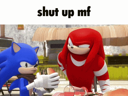 Sonic Boom Shut Up Mf GIF