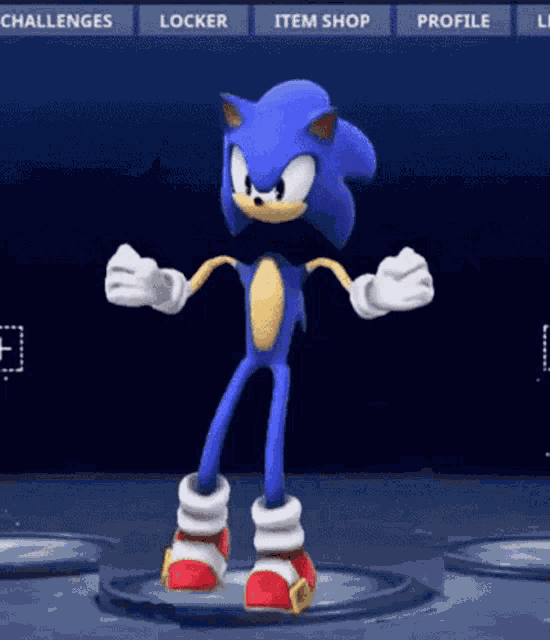 Sonic Fortnite Dance GIF