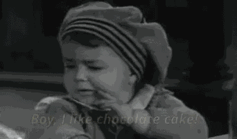 Spanky I Like Chocolate Cake GIF