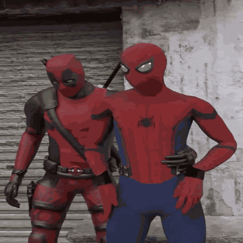 Spider Man Deadpool GIF