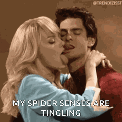 Spiderman Kissing GIF