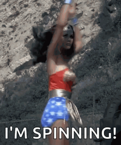 Spinning Wonder Woman GIF