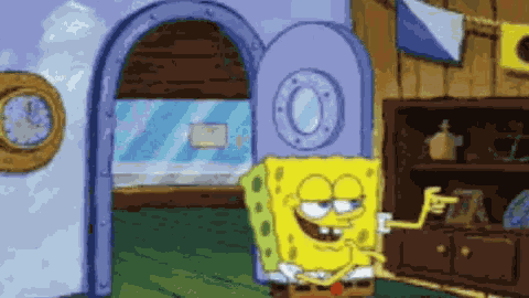 Sponge Bob Backs GIF