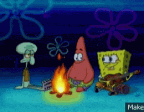 Sponge Bob Bonfire Party GIF