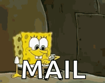 Sponge Bob Snail Mail GIF