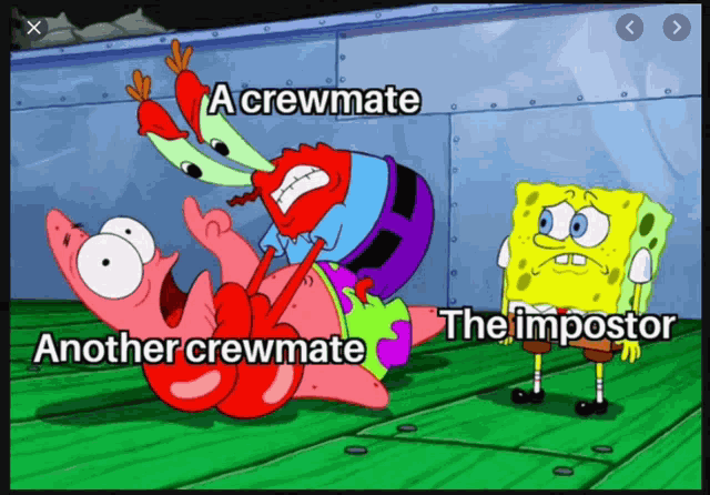 Spongebob Among Us Meme