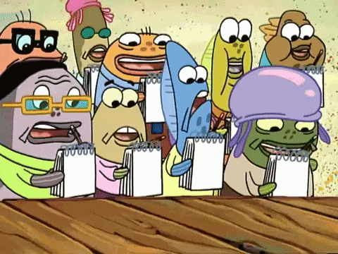 Spongebob Crowd Of Fish GIF