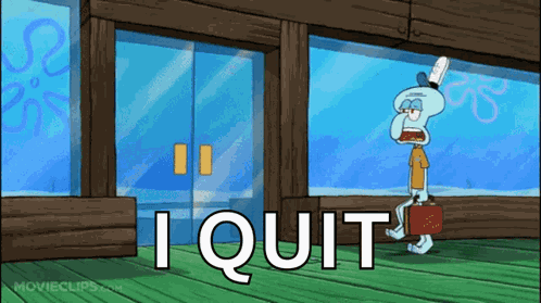 Spongebob I Quit GIF