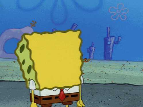 Spongebob Screaming Then Running Away Spongebob Squarepants GIF
