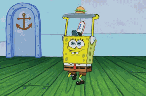 Spongebob Splits GIF